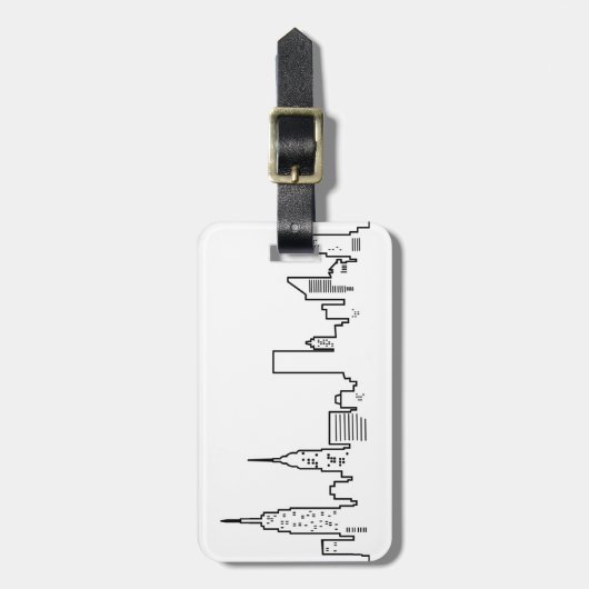 NYC Skyline Bagagelabel (Voorkant verticaal)