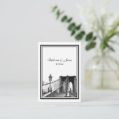 NYC Skyline Bklyn Bridge #2 Uitgebreide escorte ka Plaatskaartje (Staand voorkant)