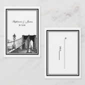 NYC Skyline Bklyn Bridge #2 Uitgebreide escorte ka Plaatskaartje (Voorkant / Achterkant)