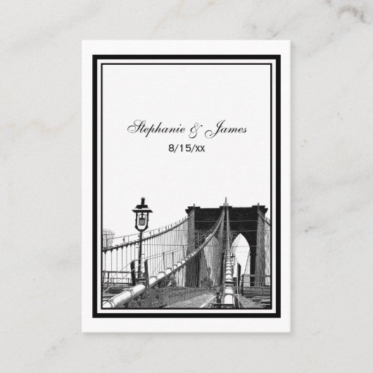 NYC Skyline Bklyn Bridge #2 Uitgebreide escorte ka Plaatskaartje (Voorkant)