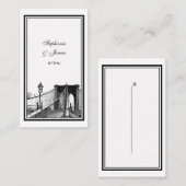NYC Skyline Bklyn Bridge #2 Uitgebreide Place Card Plaatskaartje (Voorkant / Achterkant)