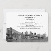 NYC Skyline Bklyn Bridge geëtched #2H Weddenschap Kaart (Achterkant)