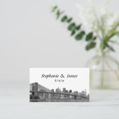 NYC Skyline Bklyn Bridge geëtste escort Kaarten Plaatskaartje (Staand voorkant)