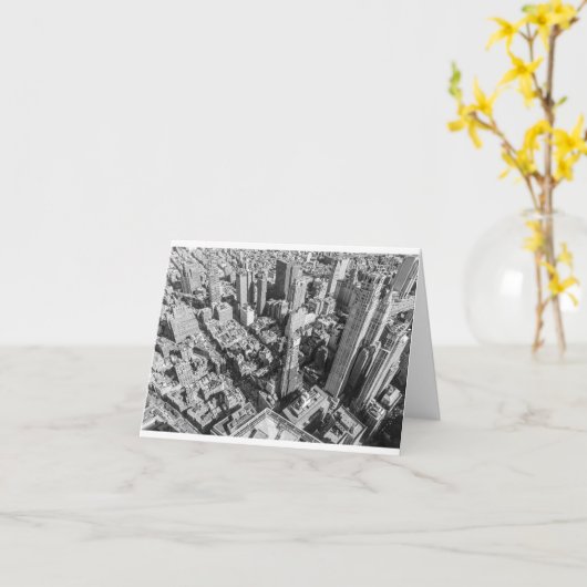 NYC Skyline - Blank Gevouwen Kaart (Gele Bloem)