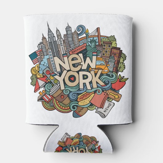 NYC Skyline Blikjeskoeler (Achterkant)