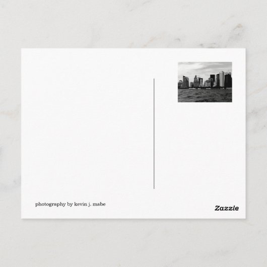 NYC Skyline Briefkaart (Achterkant)