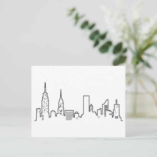 NYC Skyline Briefkaart (Staand voorkant)