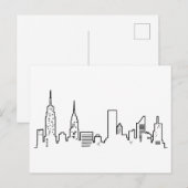 NYC Skyline Briefkaart (Voorkant / Achterkant)