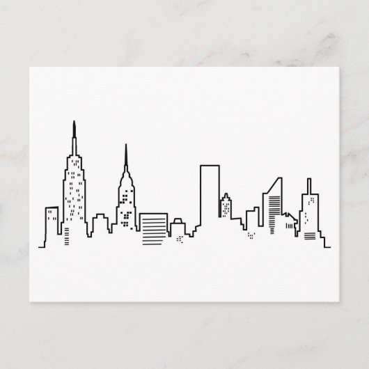 NYC Skyline Briefkaart (Voorkant)