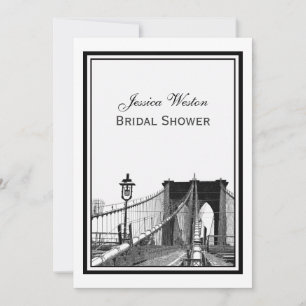NYC Skyline Brooklyn Bridge #2 Bruidsuitnodiging Kaart