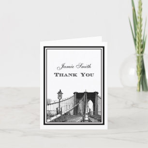 NYC Skyline Brooklyn Bridge #2 Dank je Bedankkaart