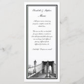 NYC Skyline Brooklyn Bridge #2 geëtst ingelijst Menu (Voorkant)