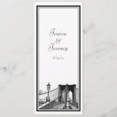 NYC Skyline Brooklyn Bridge #2 Menu Receptie (Voorkant)