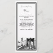 NYC Skyline Brooklyn Bridge #2 Menu Receptie (Achterkant)