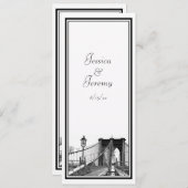 NYC Skyline Brooklyn Bridge #2 Menu Receptie (Voorkant / Achterkant)