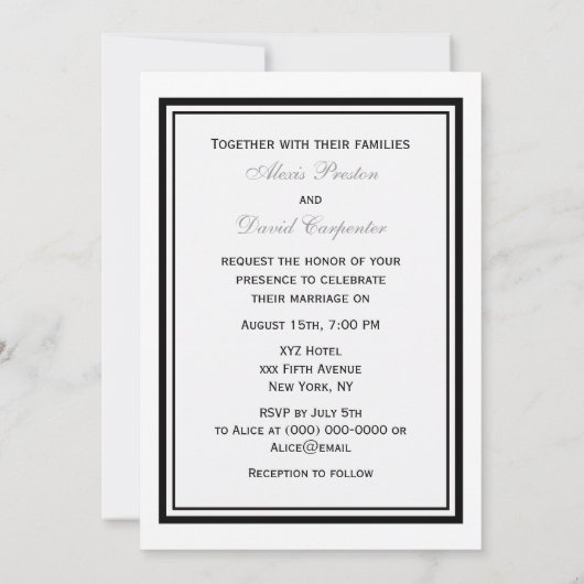 NYC Skyline Brooklyn Bridge #2 Wedding Kaart (Achterkant)