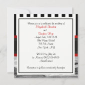 NYC Skyline Brooklyn Bridge Blk White P2 Wedding Kaart (Achterkant)