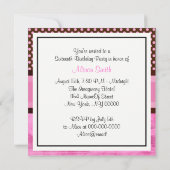 NYC Skyline Brooklyn Bridge Boat 3H Sweet 16 Kaart (Achterkant)