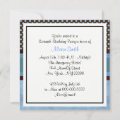 NYC Skyline Brooklyn Bridge Boat 4 Sweet 16 Kaart (Achterkant)