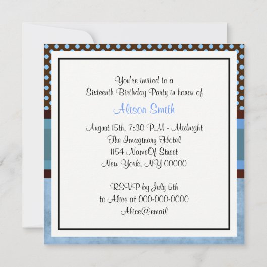 NYC Skyline Brooklyn Bridge Boat 4 Sweet 16 Kaart (Achterkant)