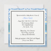 NYC Skyline Brooklyn Bridge Boat 6 Baby shower Kaart (Achterkant)