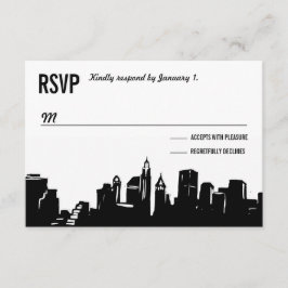 NYC Skyline | Bruiloft RSVP Kaarten Kaartje