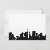 NYC Skyline | Bruiloft RSVP Kaarten Kaartje (Achterkant)