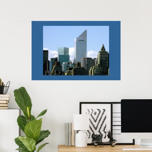 NYC SKYLINE - BURGERBOUW POSTER (Thuiskantoor)