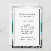 NYC Skyline BW 05 White Blauwgroen Afstuderen nodi Kaart (Achterkant)