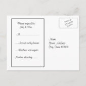 NYC Skyline BW 05 White Red RSVP Briefkaart (Achterkant)