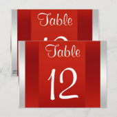 NYC Skyline BW 05 Witte Rode Tafel Nummer Kaart (Voorkant / Achterkant)