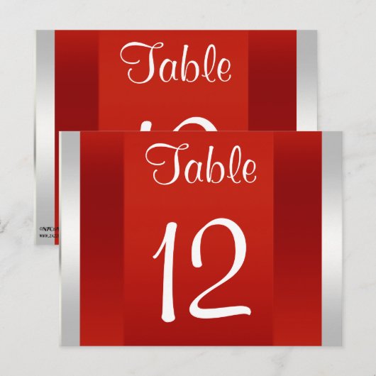 NYC Skyline BW 05 Witte Rode Tafel Nummer Kaart (Voorkant / Achterkant)