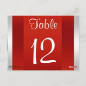 NYC Skyline BW 05 Witte Rode Tafel Nummer Kaart (Achterkant)