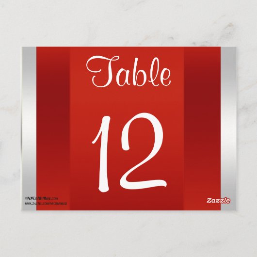 NYC Skyline BW 05 Witte Rode Tafel Nummer Kaart (Achterkant)