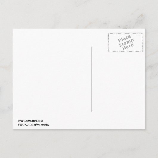 NYC Skyline BW 431 Damask Save the Date Briefkaart (Achterkant)