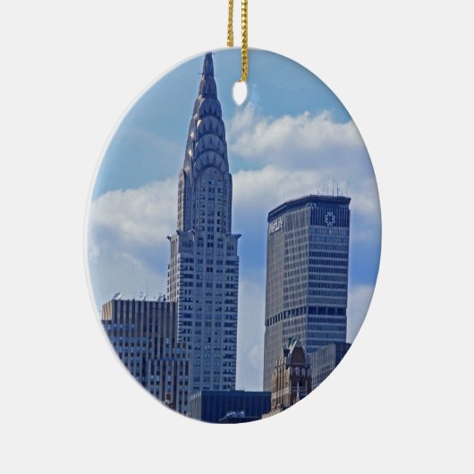NYC Skyline Chrysler Building B1 Keramisch Ornament (Rechts)