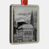 NYC Skyline: Chrysler Building, Flatiron, Citi BW Metalen Ornament (Rechts)