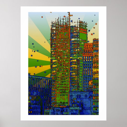 NYC Skyline: De New York Times Building Poster (Voorkant)