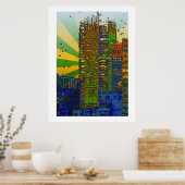 NYC Skyline: De New York Times Building Poster (Keuken)