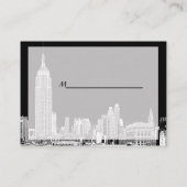 NYC Skyline DIY BG Color Place Cards #1 Plaatskaartje (Achterkant)