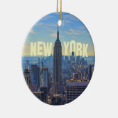 NYC Skyline EMP St Building, Wereldhandel 2C Keramisch Ornament (Rechts)