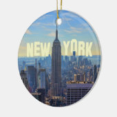 NYC Skyline EMP St Building, Wereldhandel 2C Keramisch Ornament (Links)
