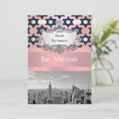 NYC Skyline Empire State Building Bat Mitzvah #1 Kaart (Staand voorkant)