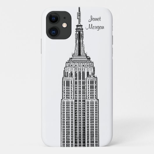 NYC Skyline - Empire State Building Etched look Case-Mate iPhone Case (Achterkant)