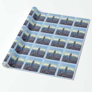 NYC Skyline Empire State Building, World Trade 2C Cadeaupapier