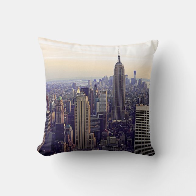 NYC skyline Empire State Building, WTC 4 Kussen (Voorkant)