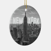 NYC Skyline Empire State Building, WTC BW 2C Keramisch Ornament (Rechts)