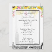 NYC Skyline ESB Etch View Sunflower Vrijgezellenfe Kaart (Achterkant)