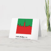 NYC Skyline: ESB-kerstSilhouette Feestdagen Kaart (Achterkant)