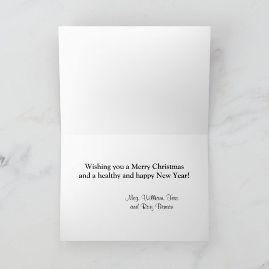 NYC Skyline: ESB-kerstSilhouette Feestdagen Kaart (Binnen)